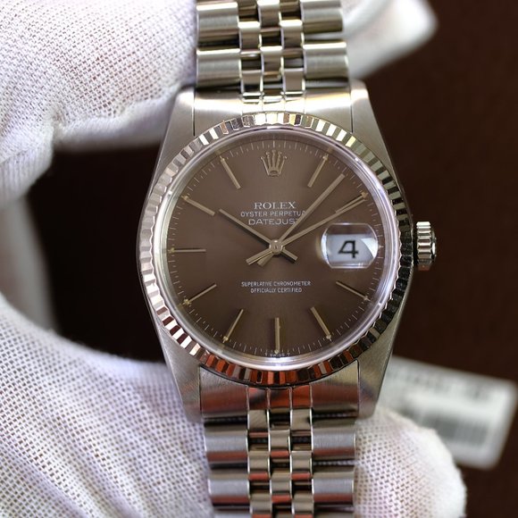 Rolex Datejust RARE Brown Dial 36mm Watch - Picture 8 of 12